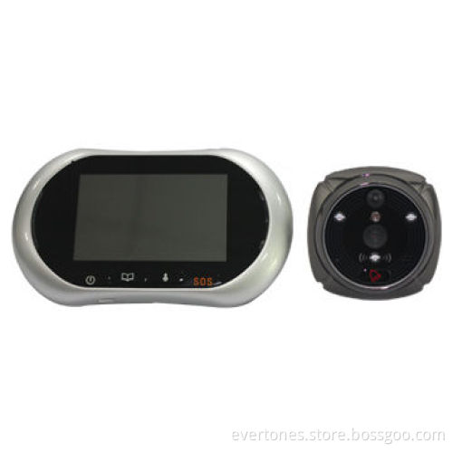 WiFi exitec digital door viewer with 3.7inch TFT display and doorbell button